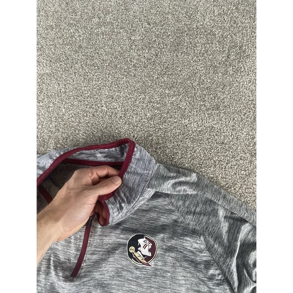 Colosseum Athletics Florida State Seminoles 1/4 Zip Pullover Jacket Mens XL NCAA